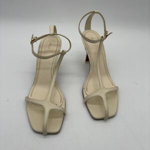 Neous Chic Cream T-Strap Sandals